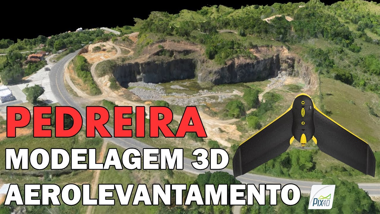 Aerolevantamento Pedreira - Modelagem 3D, vant Ebee da sensefly. - YouTube