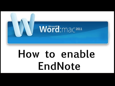 how to add an endnote toolbar in word mac