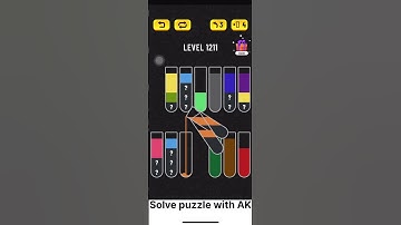 Water sort puzzle level 1211 #puzzle #trendingpuzzles #hardpuzzles #watersortpuzzle #games #gaming