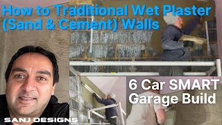 How to Wet Plaster (Float & Set) | Part 16 | 6 Car SMART Garage Build by SANJ Designs 1,856 views 2 years ago 12 minutes, 40 seconds