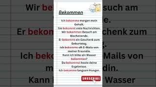 Deutsch lernen mit ,, bekommen "im Alltag | A1-B1