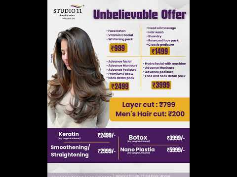 Unbelievable Salon Offers Studio 11 Thudiyalur Haircuts Facials Keratin Botox More
