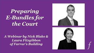 Preparing E-Bundles for the Court - A Webinar by Farrar