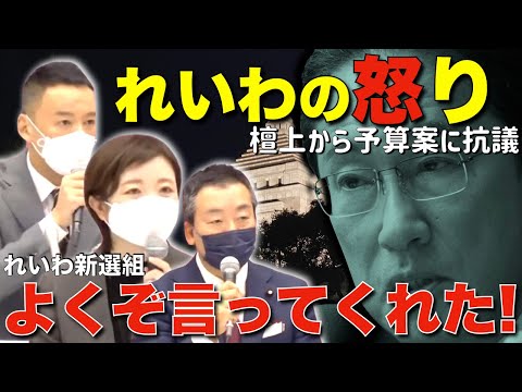 【れいわ新選組】よくやってくれた！言ってくれた！予算案本会議で見せた山本代表、大石議員、たがや議員の本気が嬉しかった。