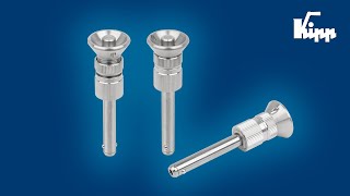 KIPP Ball lock pins selflocking, adjustable in stainless steel