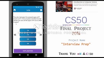 CS50 Final Project 2016( Interview Prep Android Application)