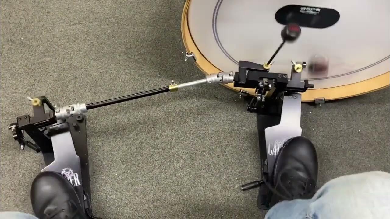 【ドラム】ツーバス ヒール＆トゥ奏法(トリガー無し) double bass drum heeltoe technique(no