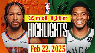 Milwaukee Bucks Vs New York Knicks 2Nd Qtr Feb 27.2025 Highlights Nba
