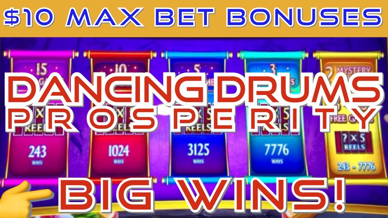 DANCING DRUMS SLOT MACHINE AWESOME $10 MAX BET BONUSES AND BIG WINS! MUST SEE! 😱👍😁