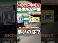 1番灰皿が多いコンビニはどこ？