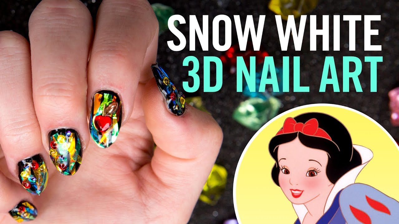 snow white themed nails｜TikTok Search