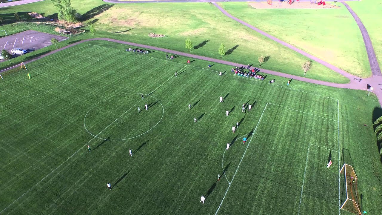 Aerial View of Hunter's Soccer Game at Kingston Park, Cottage Grove MN