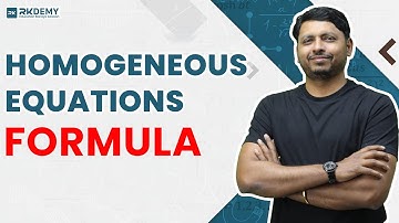 HOMOGENEOUS EQUATION Formula | RK SIR | RKDEMY   #mumbaiuniversity #formula #engineeringmaths1