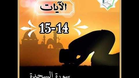 سورة السجدة الآيات 14-15 شرح وتلاوة أ.سمية #قليل_دائم_خير