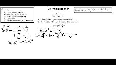 A-level Mathematics 9709: Binomial expansion example 4a