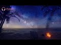 Beautiful Piano Music, Peaceful Piano Music &amp; Guitar Music, Wave, Campfire Sound &quot;Late Night Melody&quot;