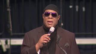 Stevie Wonder Speaks + Performs at John Conyers Jr. Funeral Service