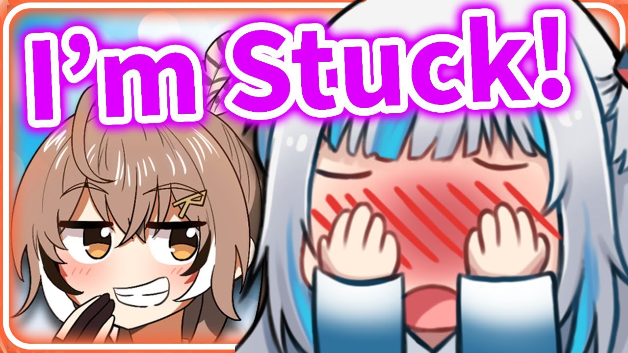 Gura got herself 𝗦𝗧𝗨𝗖𝗞 【HololiveEN】