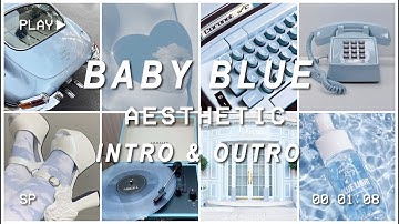 Baby Blue Aesthetic Youtube Intro Templates with Matching Outros 2020 | NO TEXT