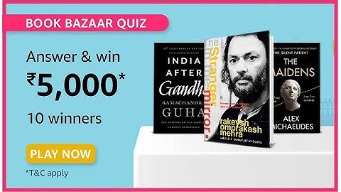 Amazon Book Bazaar Quiz Answers Today | 20 Aug 2021