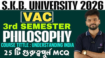 3rd semester Philosophy vac  syllabus and suggestion 2025-26 Sidho kanho Birsha University |