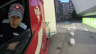 Met een Grote Trailer Naar Oude City Adres,vrachtwagen filmpjes,#dutchtruckerrh