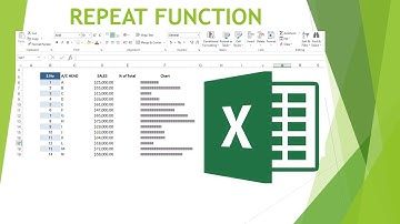 How to use REPEAT Function in Excel