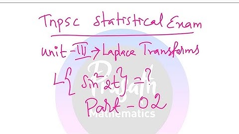 Laplace Transforms | Tnpsc Statistical Exam | Part 16