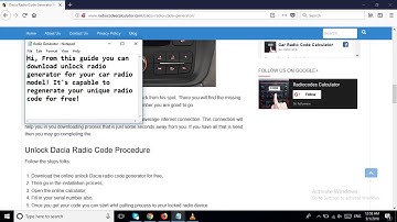 Dacia Radio Code Generator For Every Type Car Stereo