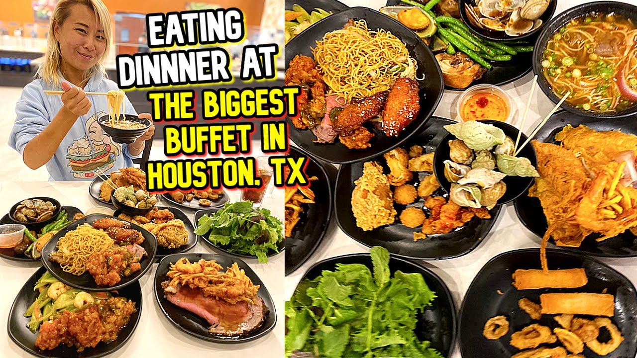 EATING DINNER AT THE BIGGEST BUFFET IN HOUSTON, TX!! #RainaisCrazy Kim Son  Buffet - YouTube