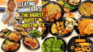 EATING DINNER AT THE BIGGEST BUFFET IN HOUSTON, TX!! #RainaisCrazy Kim Son Buffet