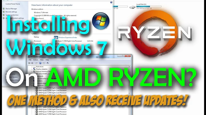 Instalação do Windows 7 em um PC AMD Ryzen