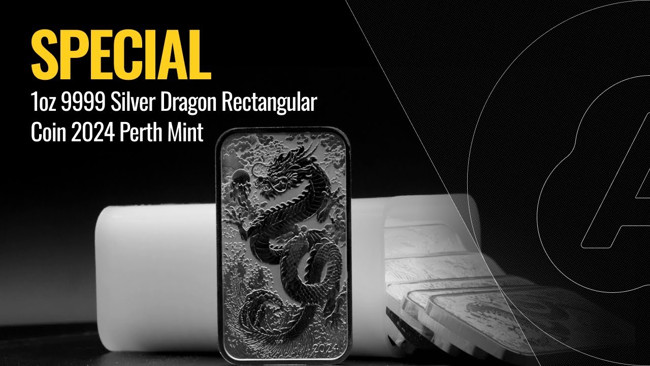SPECIAL: 1oz 9999 Silver Dragon Rectangular Coin 2024 Perth Mint