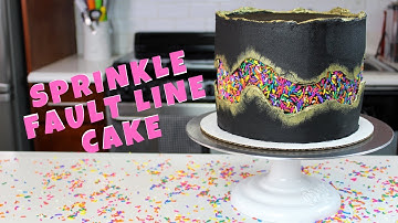 How To Make A Sprinkle Fault Line Cake | CHELSWEETS