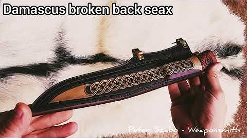 EINAR - damascus broken back seax