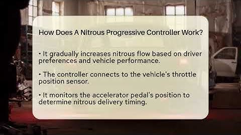 How Does A Nitrous Progressive Controller Work? - Car Performance Pros