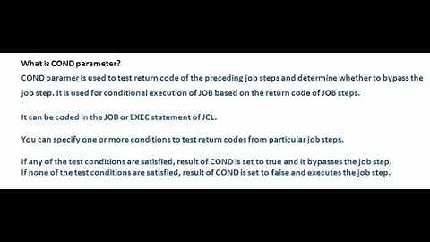 JCL - COND parameter part1