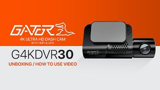 GATOR G4KDVR30 - 4K ULTRA HD DASH CAM WITH WIFI & GPS – HOW TO USE VIDEO screenshot 5