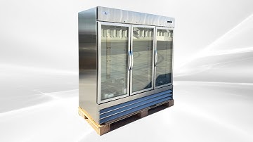 NSF commercial  three-door stainless steel freezer display cabinet with large capacity CFD-3FF-G-HC
