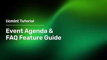 Ticmint Event Agenda & FAQ Guide | Set Up Event Schedules & FAQs Easily