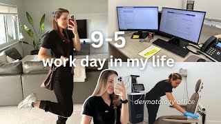 9-5 WORK DAY in my life in a Dermatology Office | interview tips, surgery day, gym after work & more