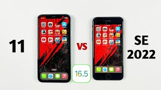 iOS 16.5 SPEED TEST - iPhone 11 Vs iPhone SE 2022 SPEED TEST in 2023