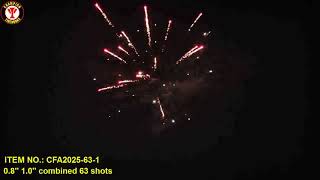 CFA2025-63-1 0.8''1.0''63 shots 500g fireworks cake