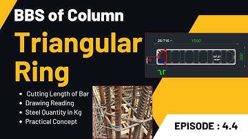 BBS of Triangular Stirrups in Excel l Triangular Ties