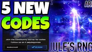 *✨ARC 6* NEW ALL WORKING ARC 6 UPDATE CODES FOR JULES RNG - ROBLOX JULES RNG CODES