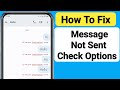 Message Not Sent Check Options Problem | How to fix not sent check options