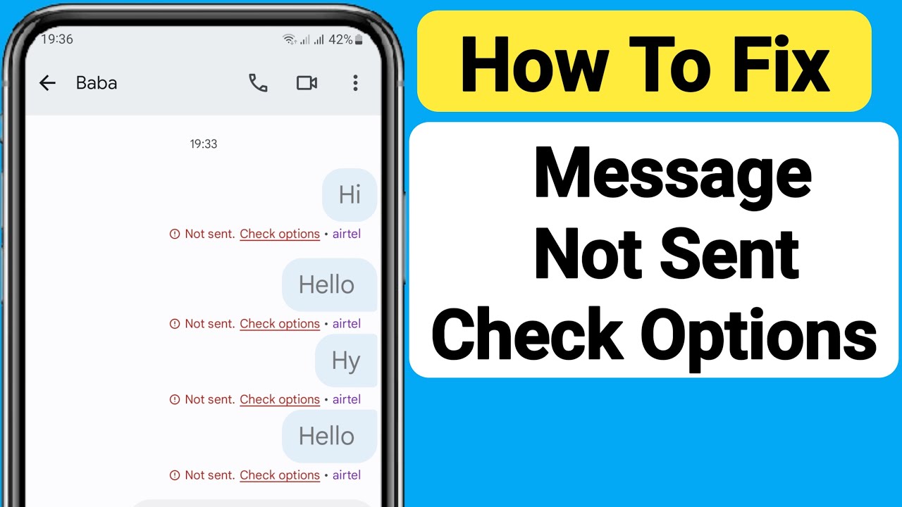 Text Message Not Sent Check Options Android Message Not Sent Check Options Problem | How to fix not sent check ...