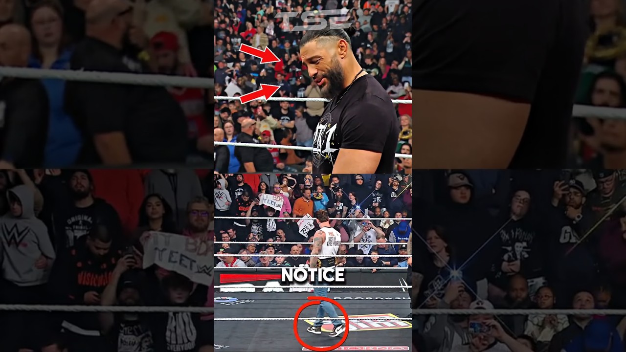 Вы заметили, как Роман Рейнс вышел из образа, чтобы полюбоваться ботинками Си Эм Панка?! 😨 