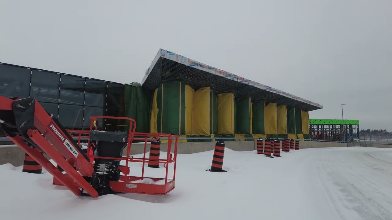 YOW Ottawa International Airport - OC Transpo LRT O-Train Station - construction progress March 2022