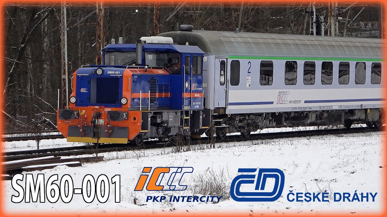 SM60-001 z wagonami PKP IC, ČD + UOZ